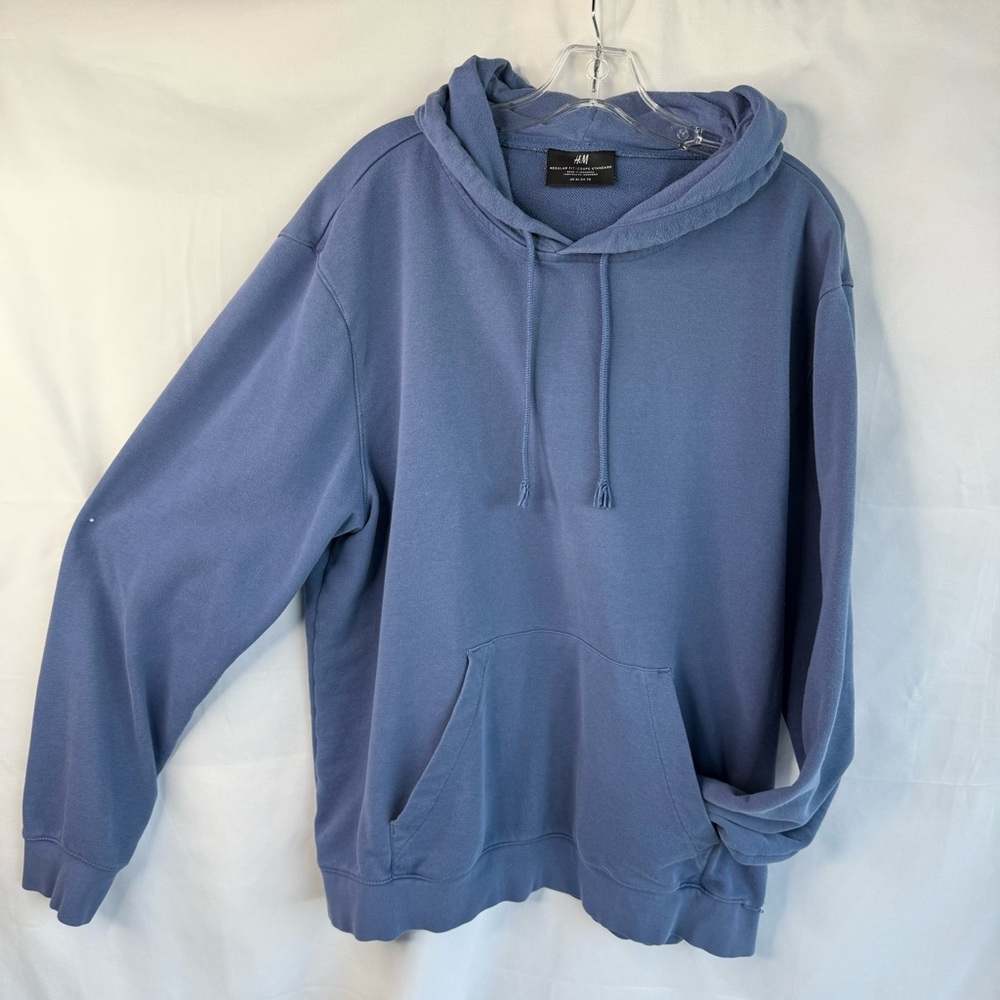 H&M Men’s XL Regular Fit Dusty Blue Hoodie VGUC
